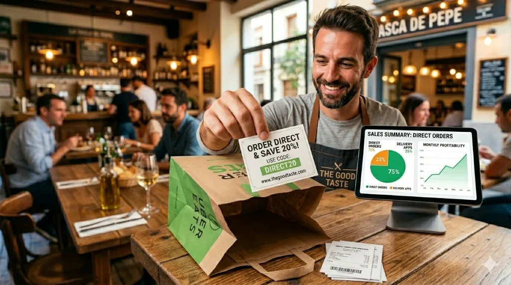 Restaurant entre apps de livraison et commandes directes en ligne